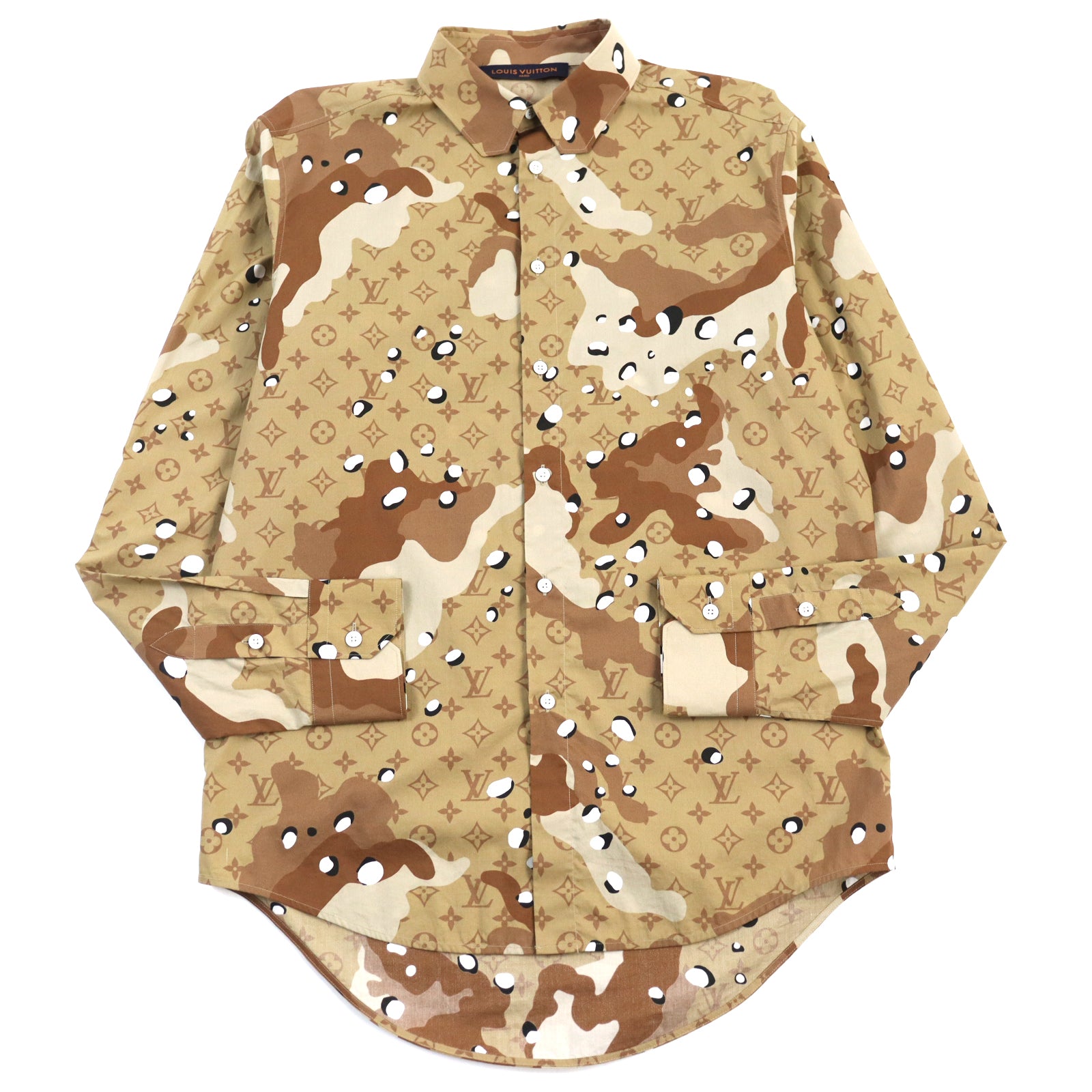 LOUIS VUITTON Long sleeve shirt HIS07W cotton Brown type Camouflage Pa –  Japan second hand luxury bags online supplier Arigatou Share Japan