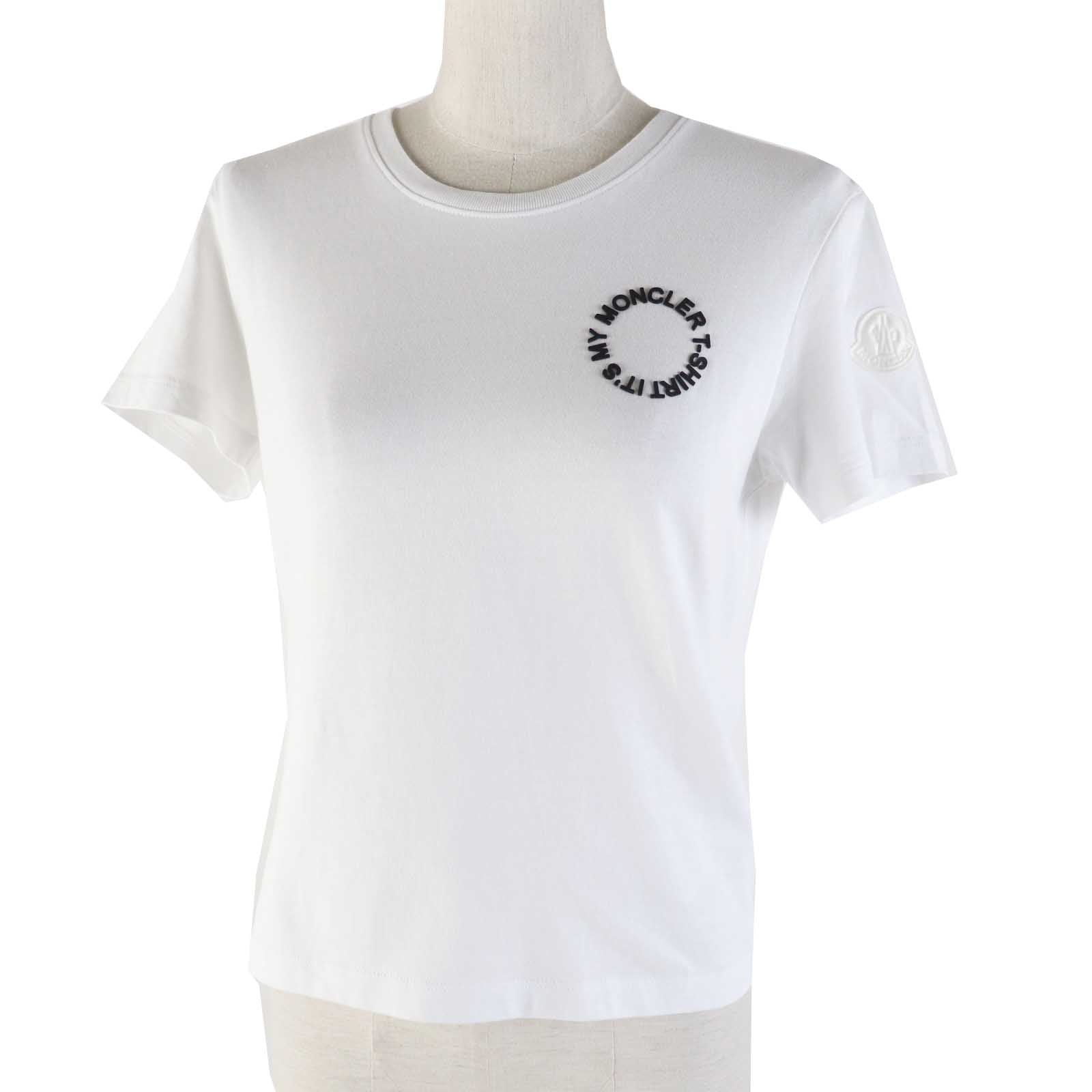 MONCLER Short sleeve T-shirt cotton white MAGLIA GIROCOLLO XS