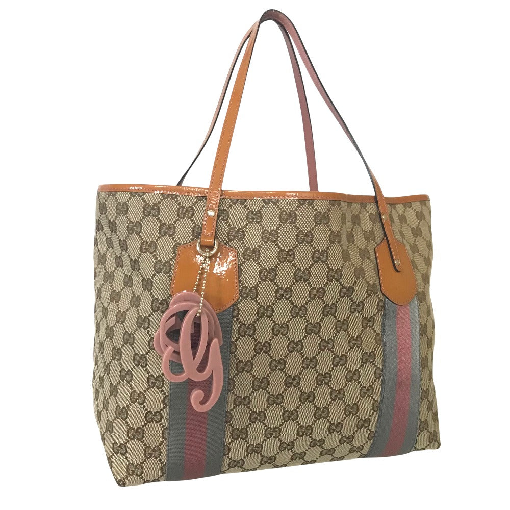 GUCCI Tote Bag Shoulder Bag Sherry line GG canvas 211970 213048