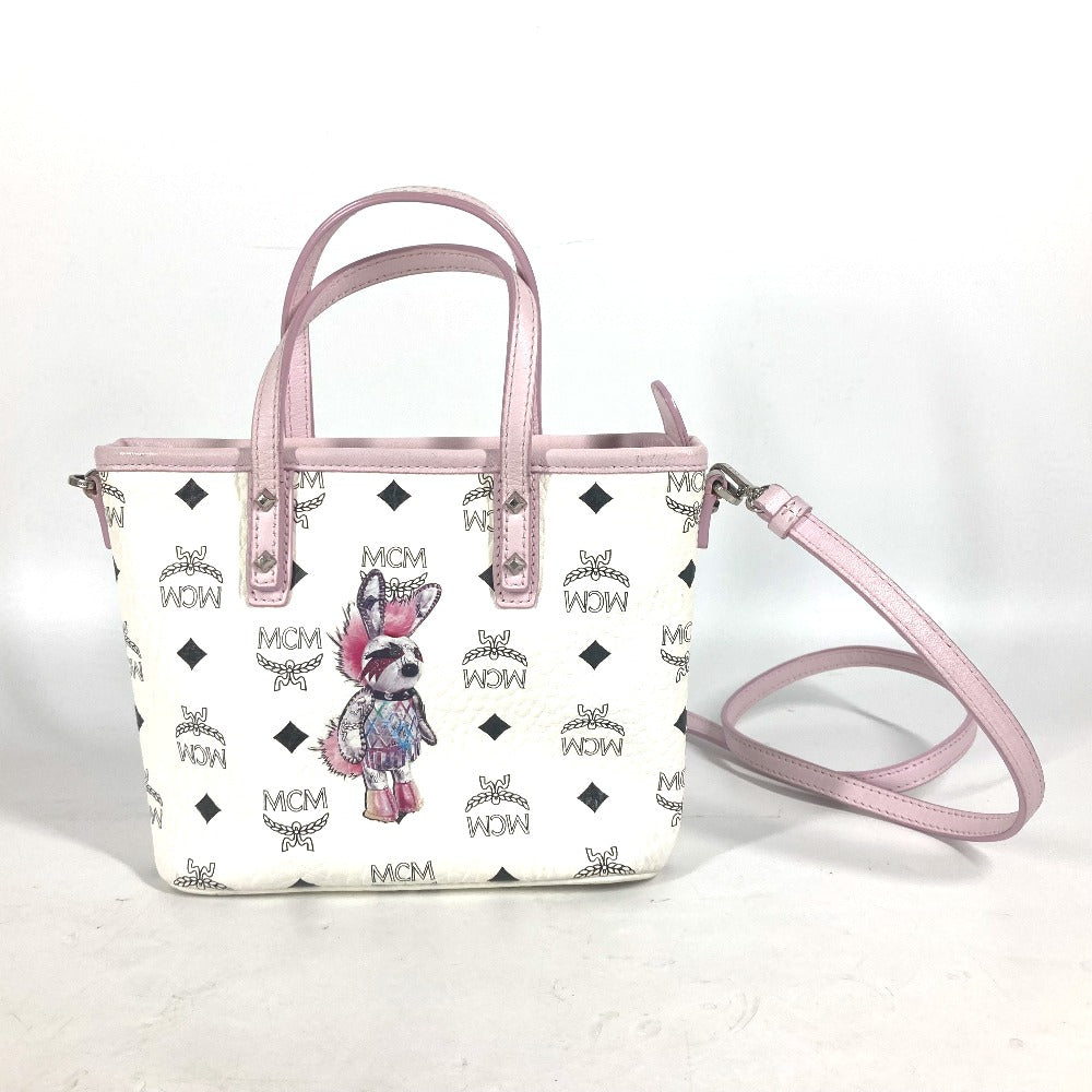 MCM Shoulder Bag leather white Visetos logo Tote Bag Rabbit rabbit Wom –  Japan second hand luxury bags online supplier Arigatou Share Japan