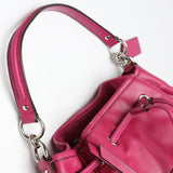 COACH Shoulder Bag purse Calfskin 2WAY leather F25661 pink Women Used Authentic