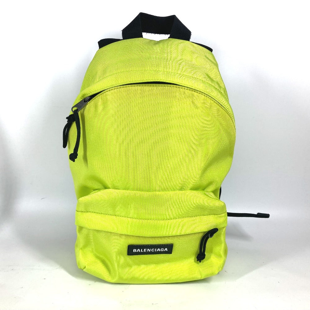 BALENCIAGA Backpack 558163 Nylon canvas yellow Explorer logo