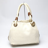 MICHAEL KORS Tote Bag rope bag canvas Marine Style White x brown Women Used Authentic