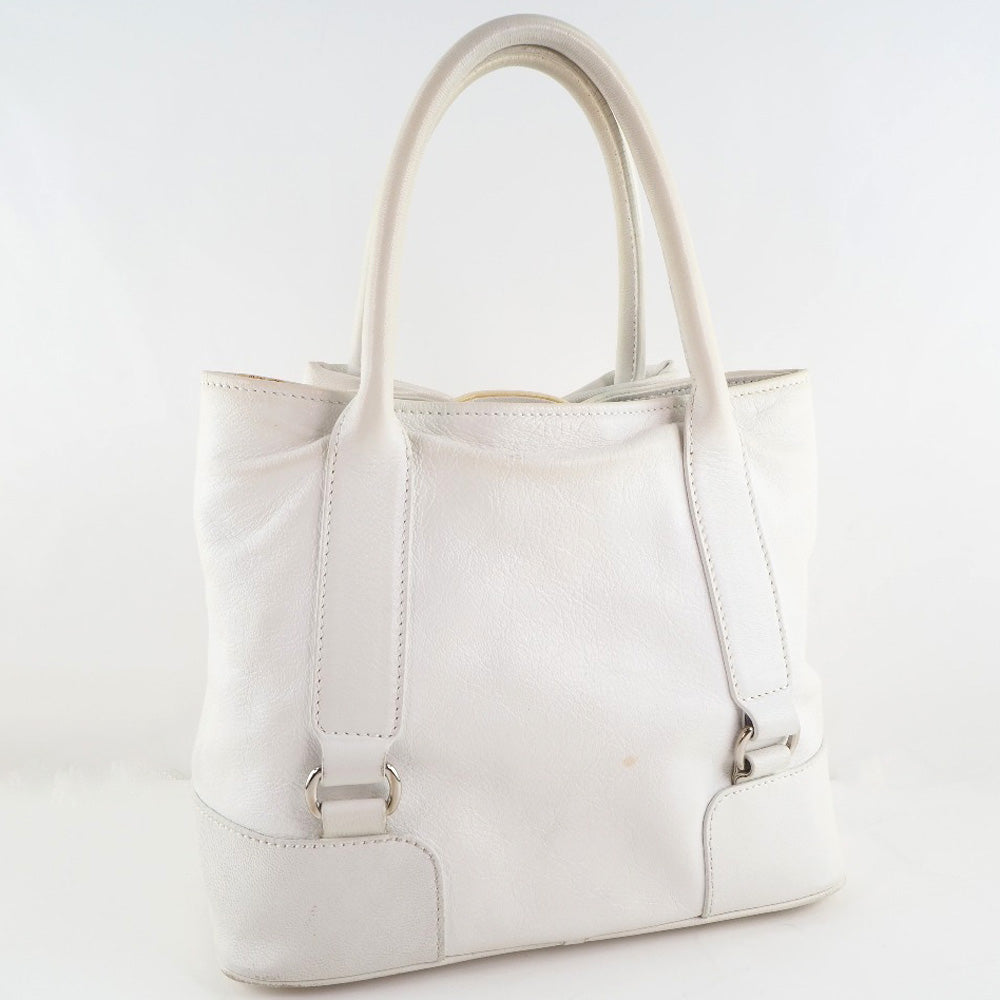 Salvatore Ferragamo Handbag Vara ribbon Calfskin AU21/A978 White Women