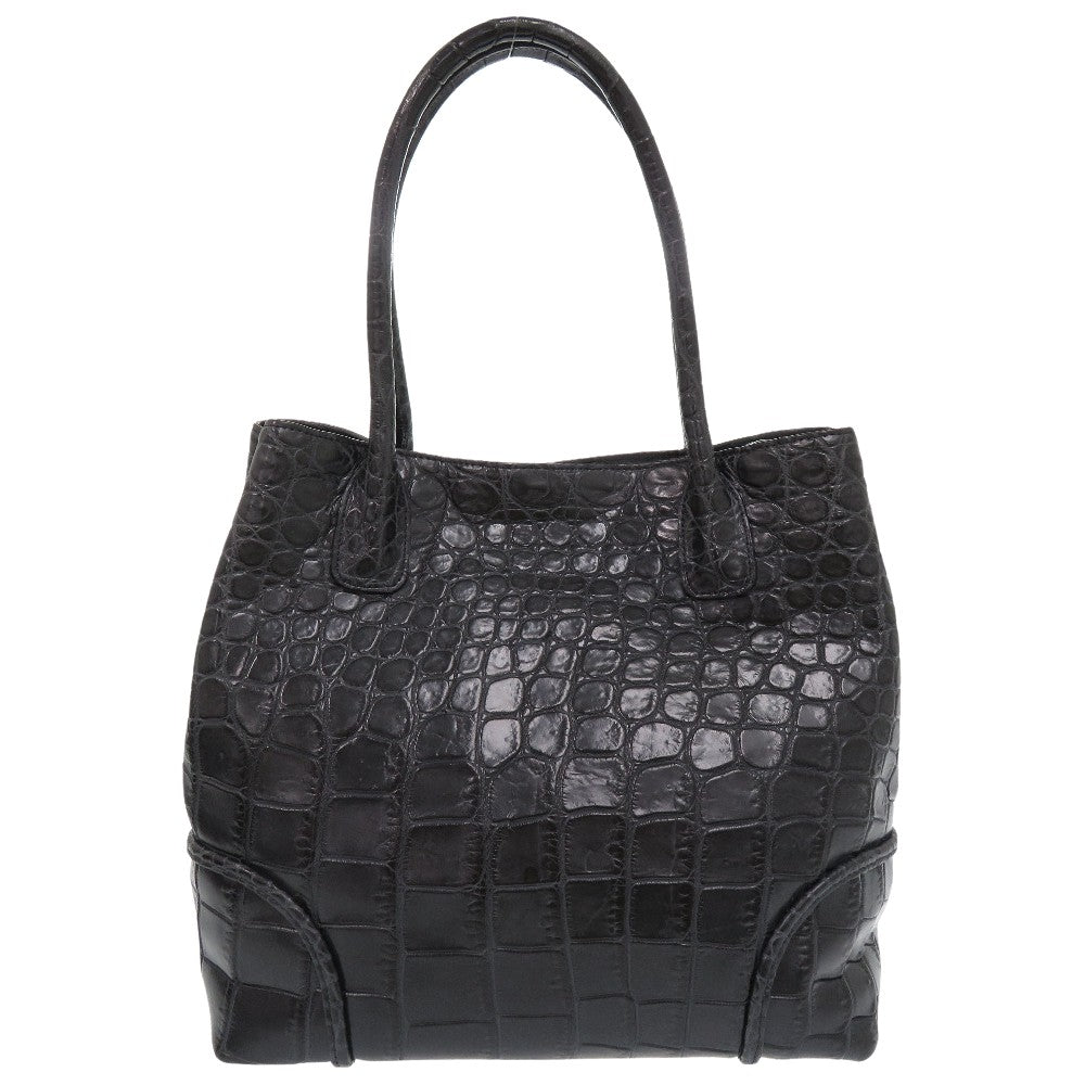 Kitamura Tote Bag Matt Croco black Matte Crocodile Tote Bag