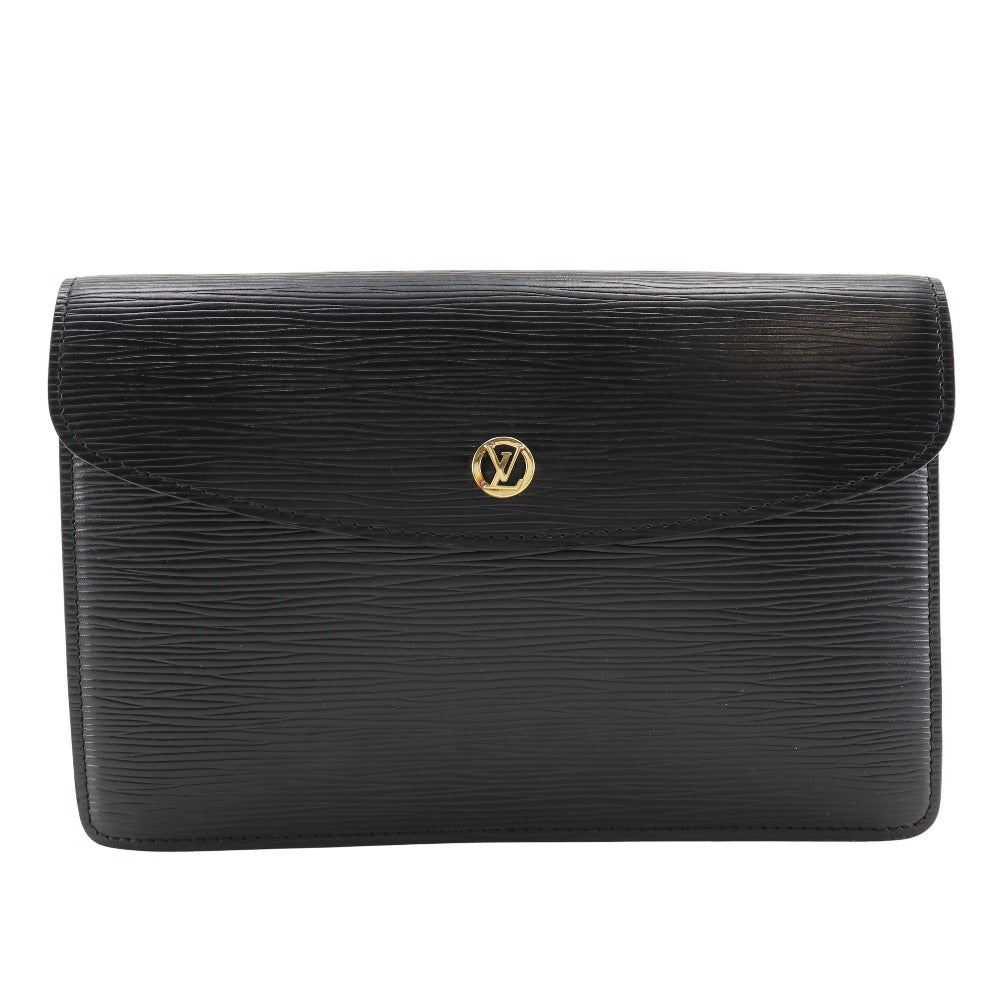 Louis Vuitton black epi shops clutch