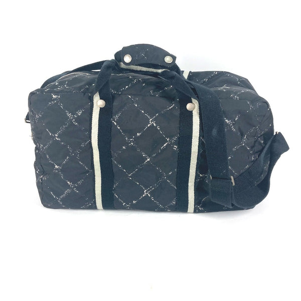 CHANEL Boston Duffel bag 2WAY Shoulder Bag Crossbody Old travel line Travel bag Duffle bag Travel bag Nylon black Women Used Authentic