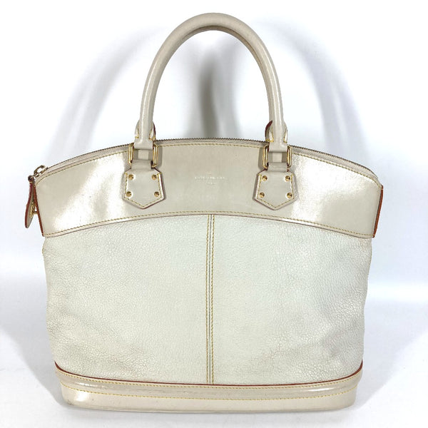 LOUIS VUITTON Handbag Tote Bag Suhari LockitMM Suhari leather M91874 white Women Used Authentic