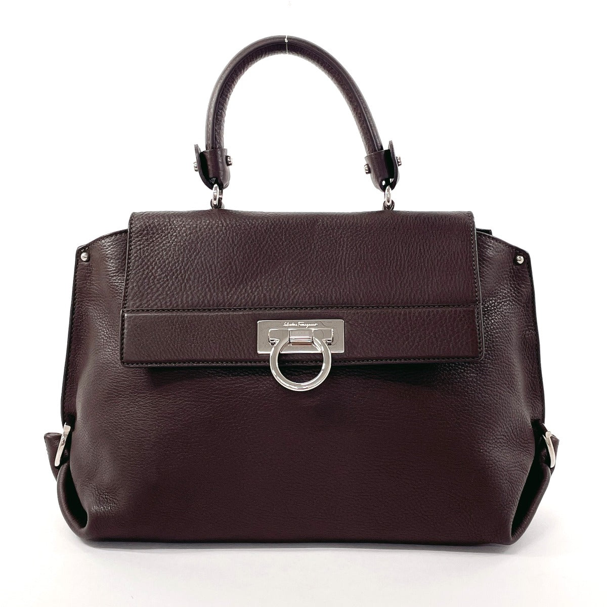 Salvatore Ferragamo Handbag Sofia Gancini leather BW-21 A896 Dark brow –  Japan second hand luxury bags online supplier Arigatou Share Japan