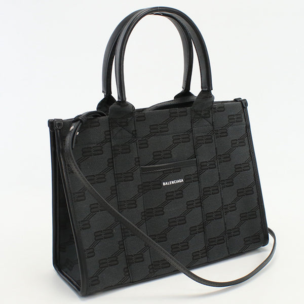 BALENCIAGA 714187 Hardware 2.0 Small Tote Bag shoulder bag canvas black Women