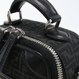 FENDI 7VA542 AG0N F0NPN 2WAY bag Zucchino Diagonal shoulder bag handbag canvas black unisex