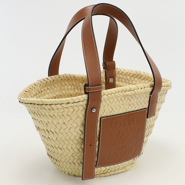 LOEWE 327.02.S93 Basket bag small Hand bag Raffia Beige Women