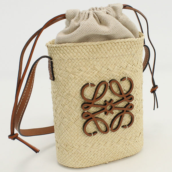 LOEWE C630G35X05 2435 Square Pocket Basket bag/Irakayashi shoulder bag beige