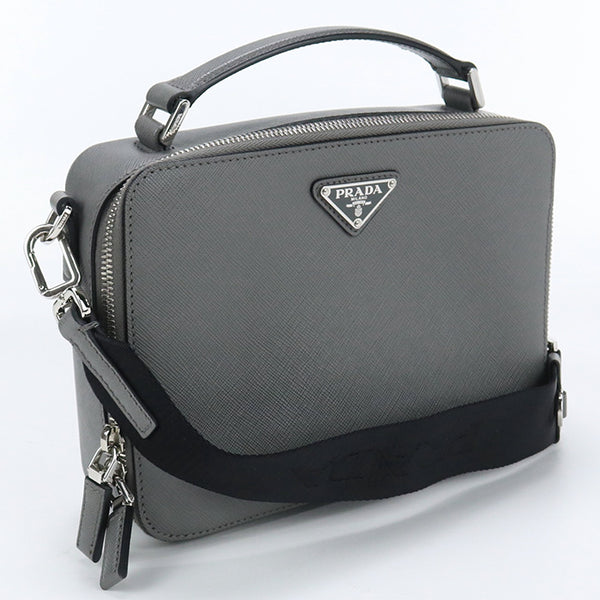 PRADA 2VH069 9Z2 F0K44 Brick Bag Handbag/shoulder bag Safiano gray mens