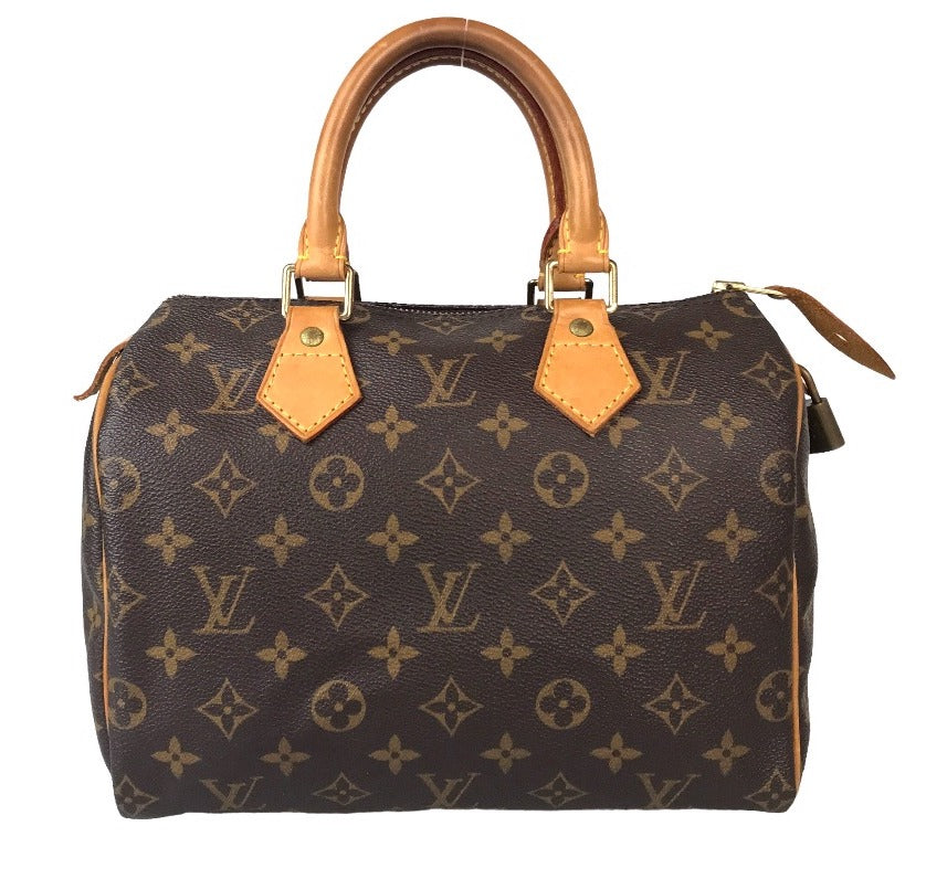 Louis Vuitton Mini Boston Bag Handbag Brown Monogram M41524 Speedy 35 Made  In Fr