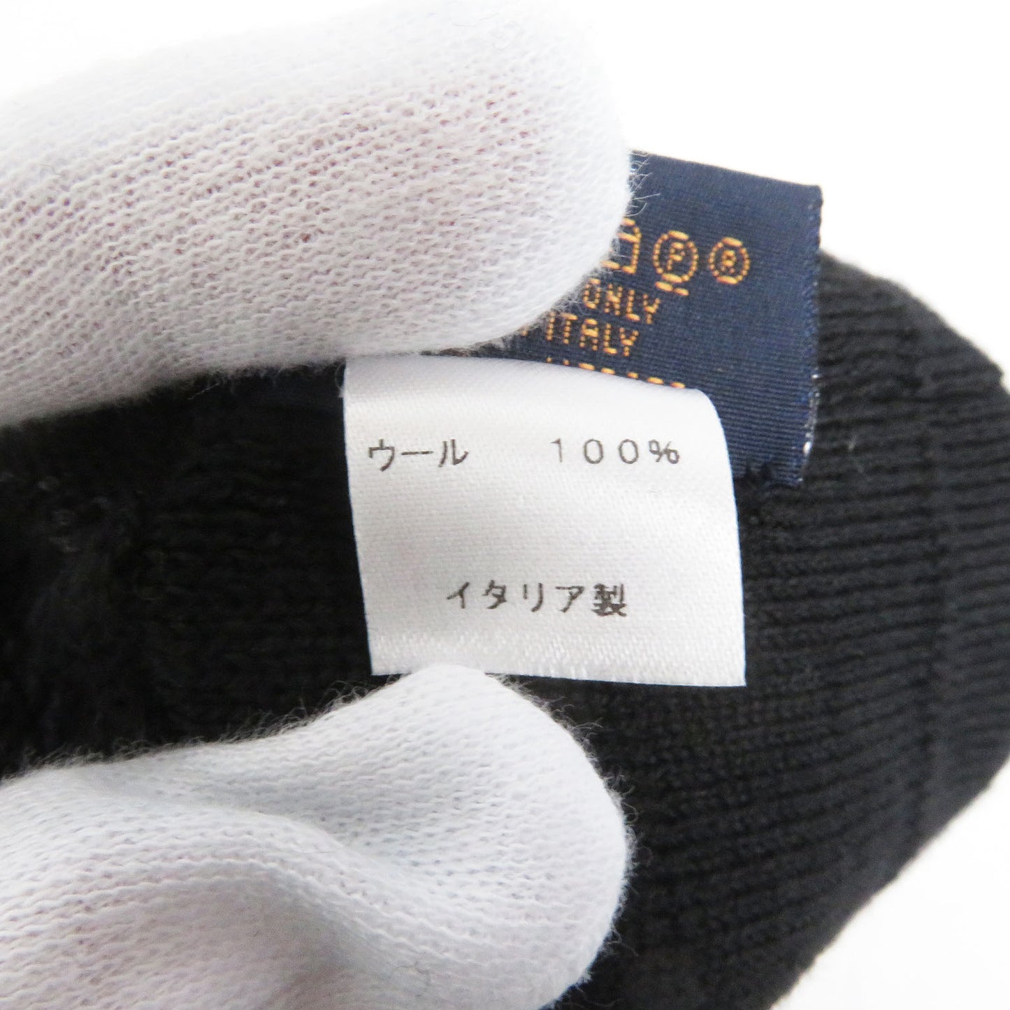 LOUIS VUITTON gloves M73470 wool black Gon My Monogram Eclipse