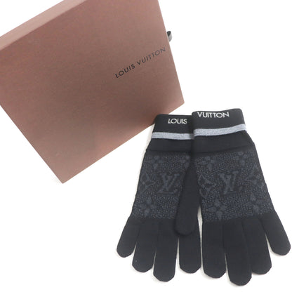 LOUIS VUITTON gloves M73470 wool black Gon My Monogram Eclipse