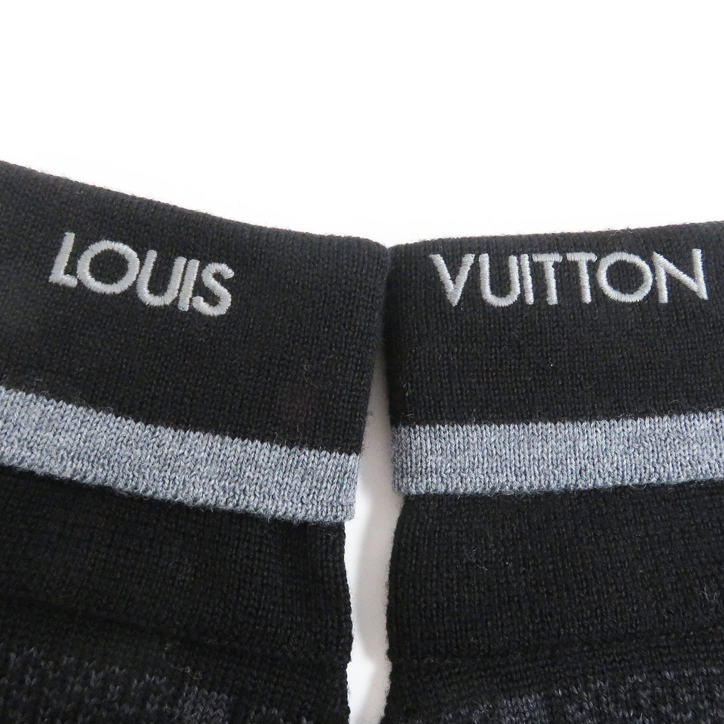 LOUIS VUITTON gloves M73470 wool black Gon My Monogram Eclipse