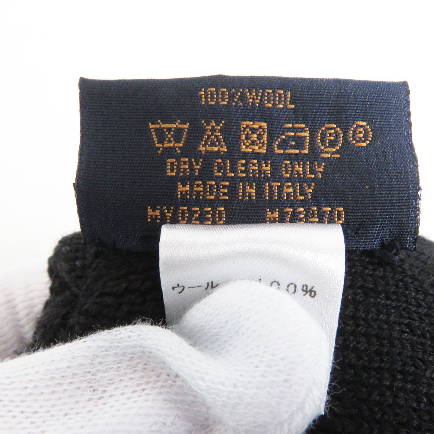 LOUIS VUITTON gloves M73470 wool black Gon My Monogram Eclipse