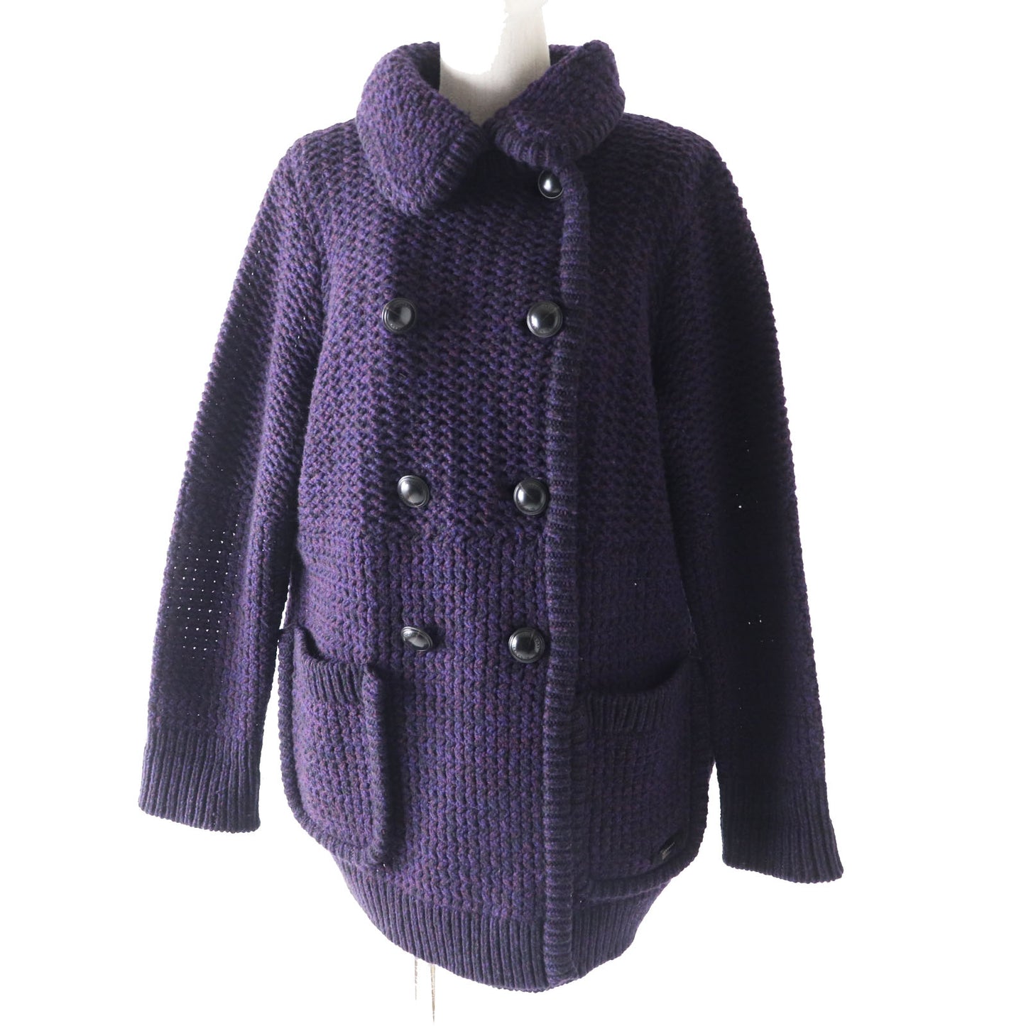 BURBERRY LONDON cardigan B2N28-643-36 wool Purple type 5