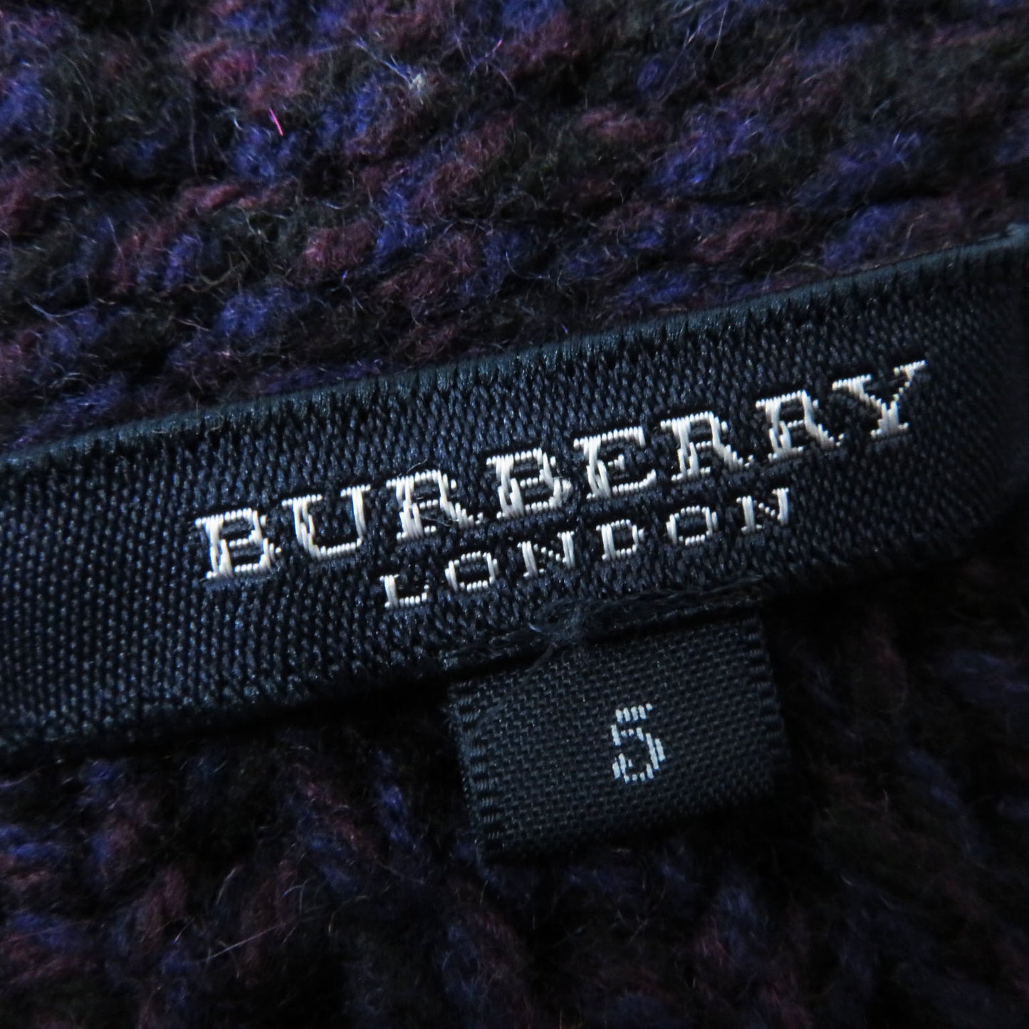 BURBERRY LONDON cardigan B2N28-643-36 wool Purple type 5