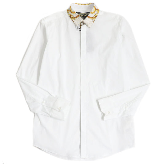 FENDI Long sleeve shirt FS1001 cotton white 40