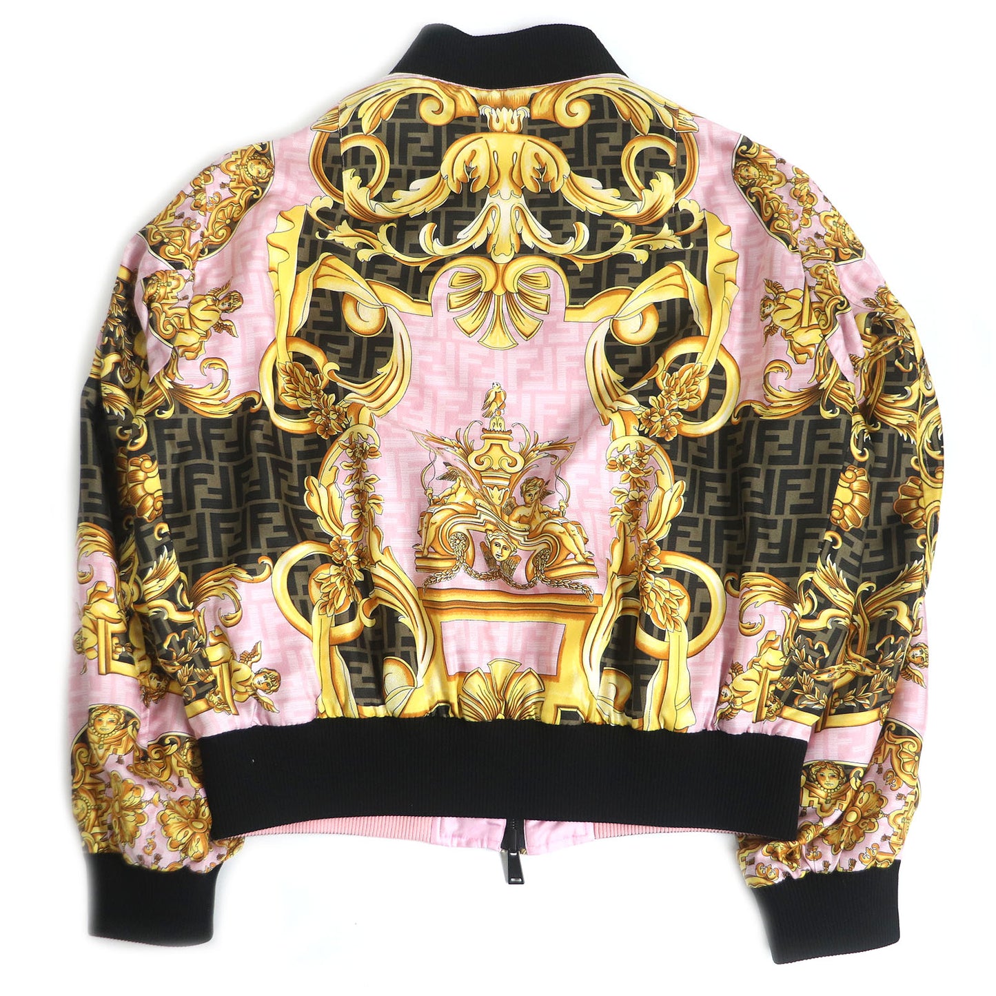 FENDI Blouson FW1091 silk Pink type 48