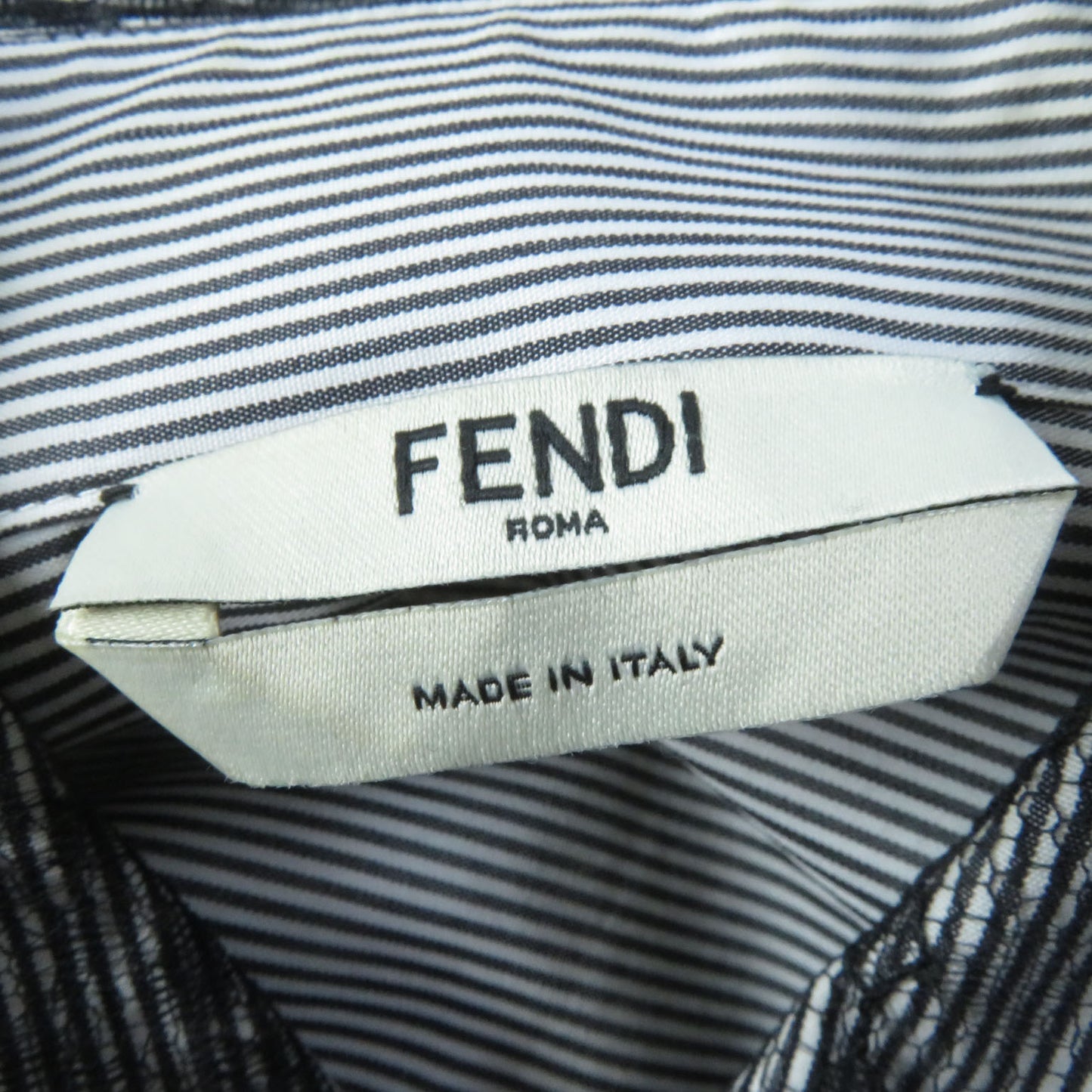 FENDI Long sleeve shirt cotton Black Grey 36