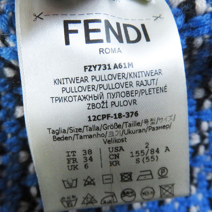 FENDI Hoodie FZY731 wool Blue white 38