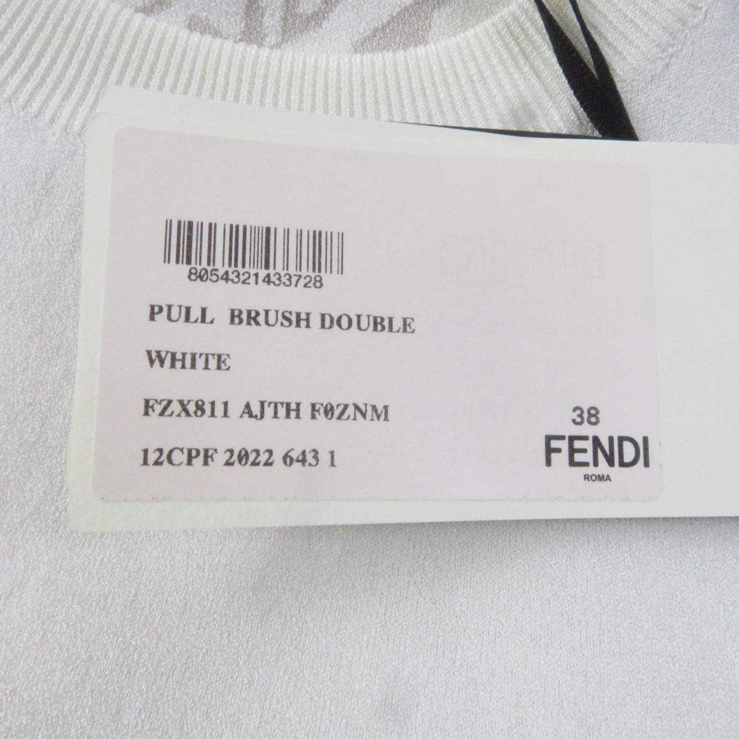 FENDI knit FZX811 Rayon white 38