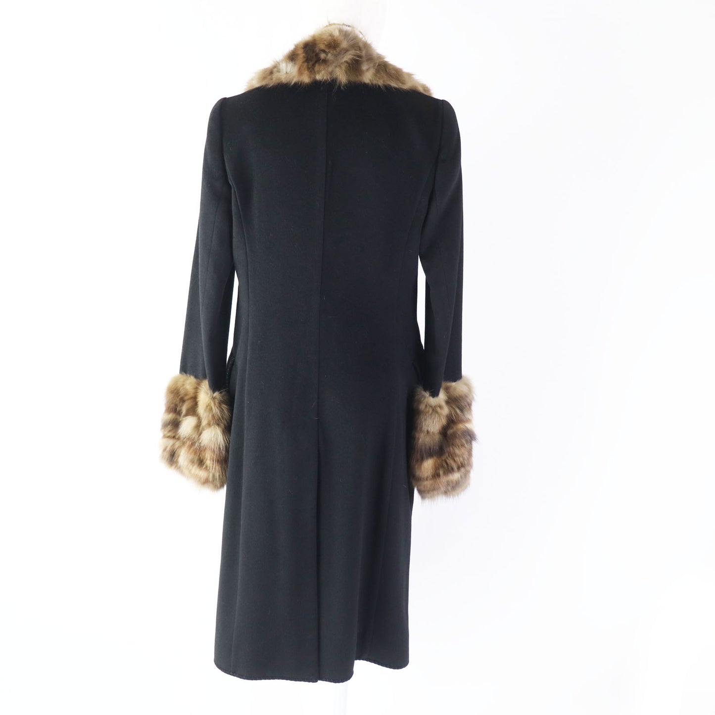 FENDI coat wool Black brown 40