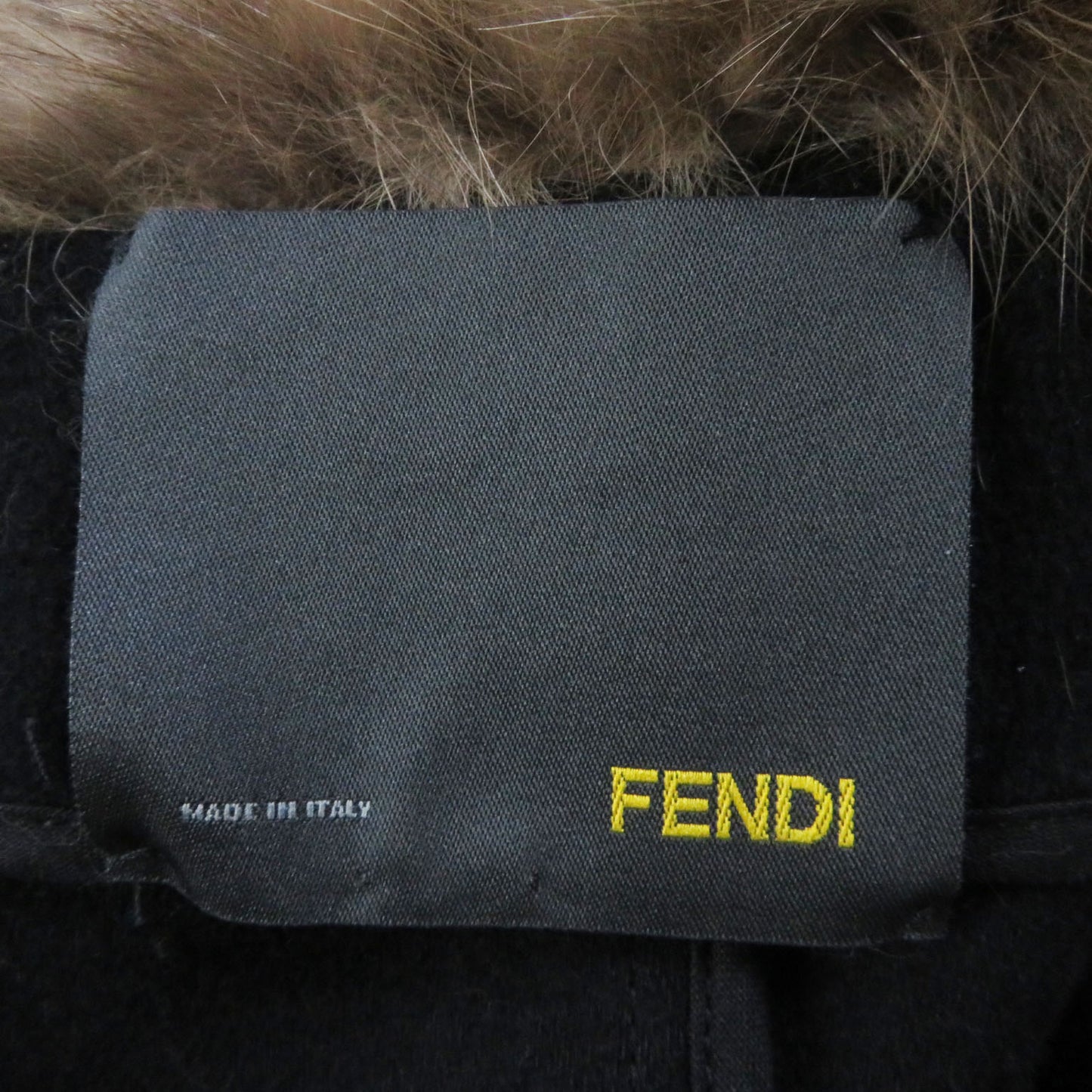 FENDI coat wool Black brown 40