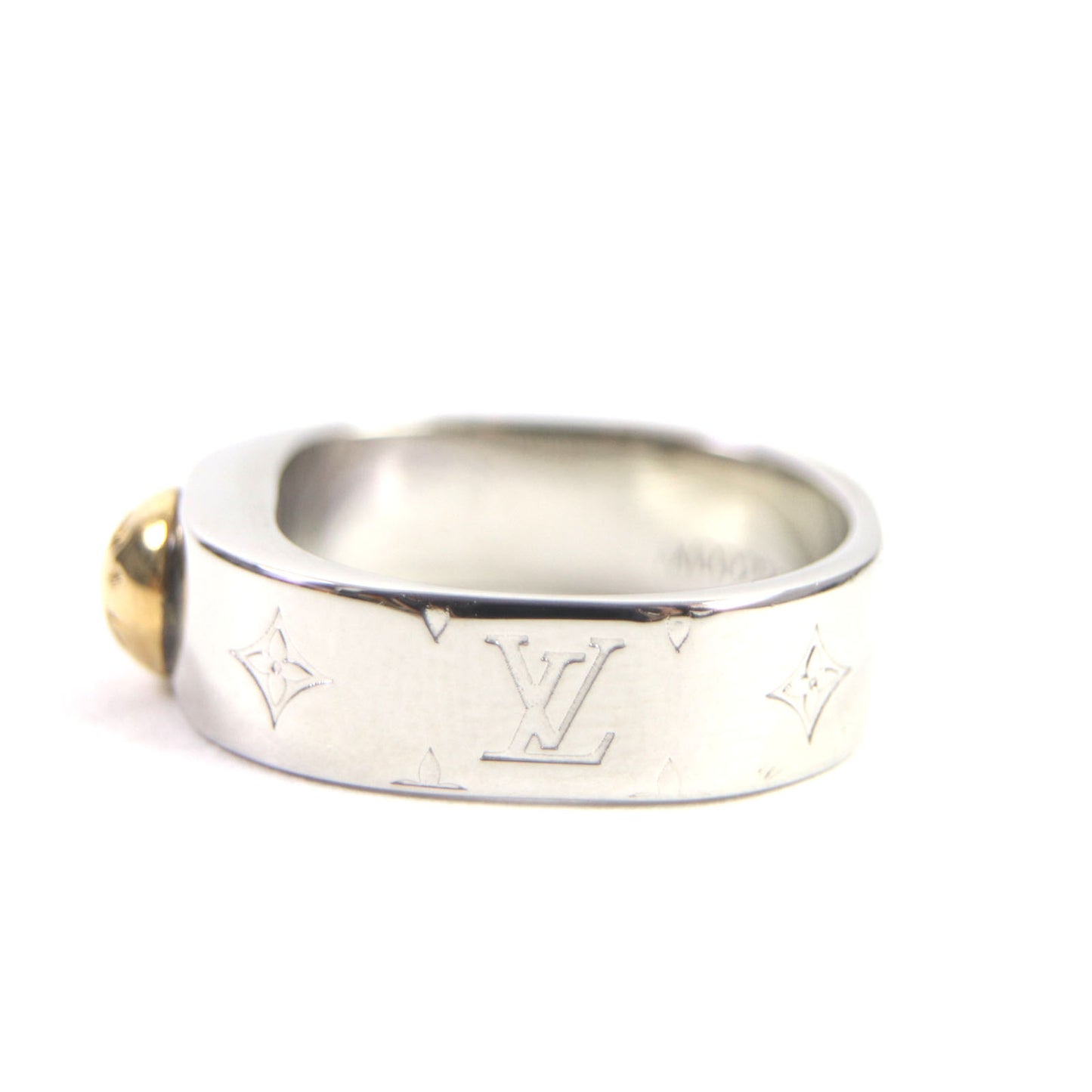 LOUIS VUITTON Ring M00216 metal Silver gold ring nanogram S