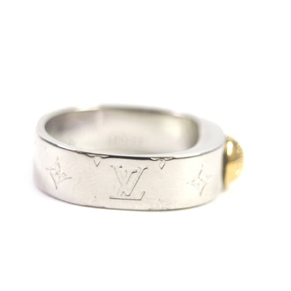 LOUIS VUITTON Ring M00216 metal Silver gold ring nanogram S