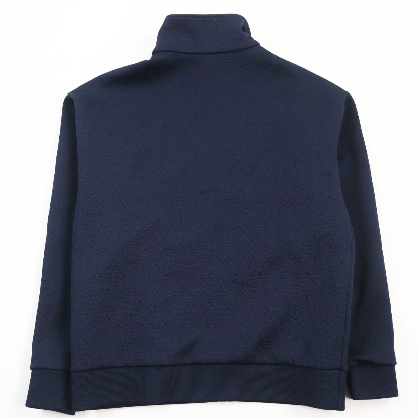 LOUIS VUITTON Blouson polyester Navy Monogram zip-through top S