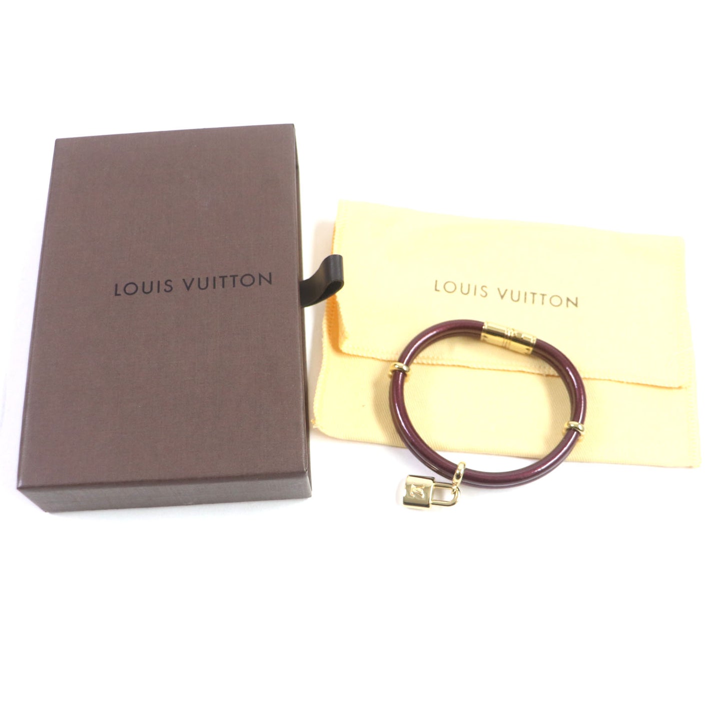 LOUIS VUITTON bracelet M6642E Vernis leather purple Brasserie Keep It Twice