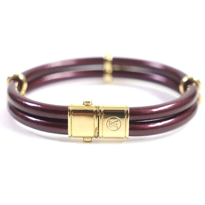 LOUIS VUITTON bracelet M6642E Vernis leather purple Brasserie Keep It Twice