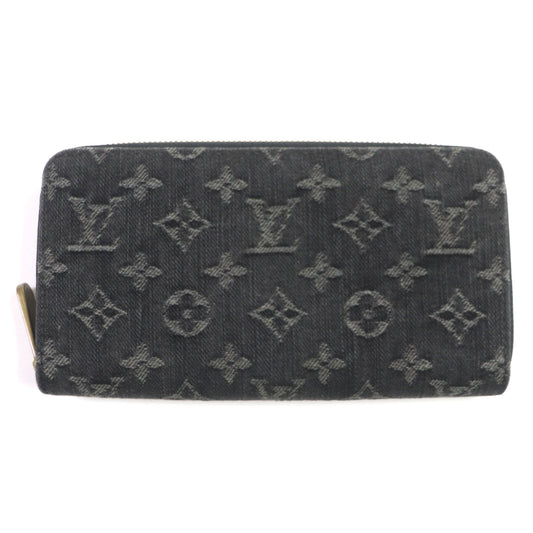 LOUIS VUITTON Long Wallet Purse M95614 Monogram denim Noir Monogram Denim Zippy Wallet