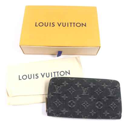 LOUIS VUITTON Long Wallet Purse M95614 Monogram denim Noir Monogram Denim Zippy Wallet