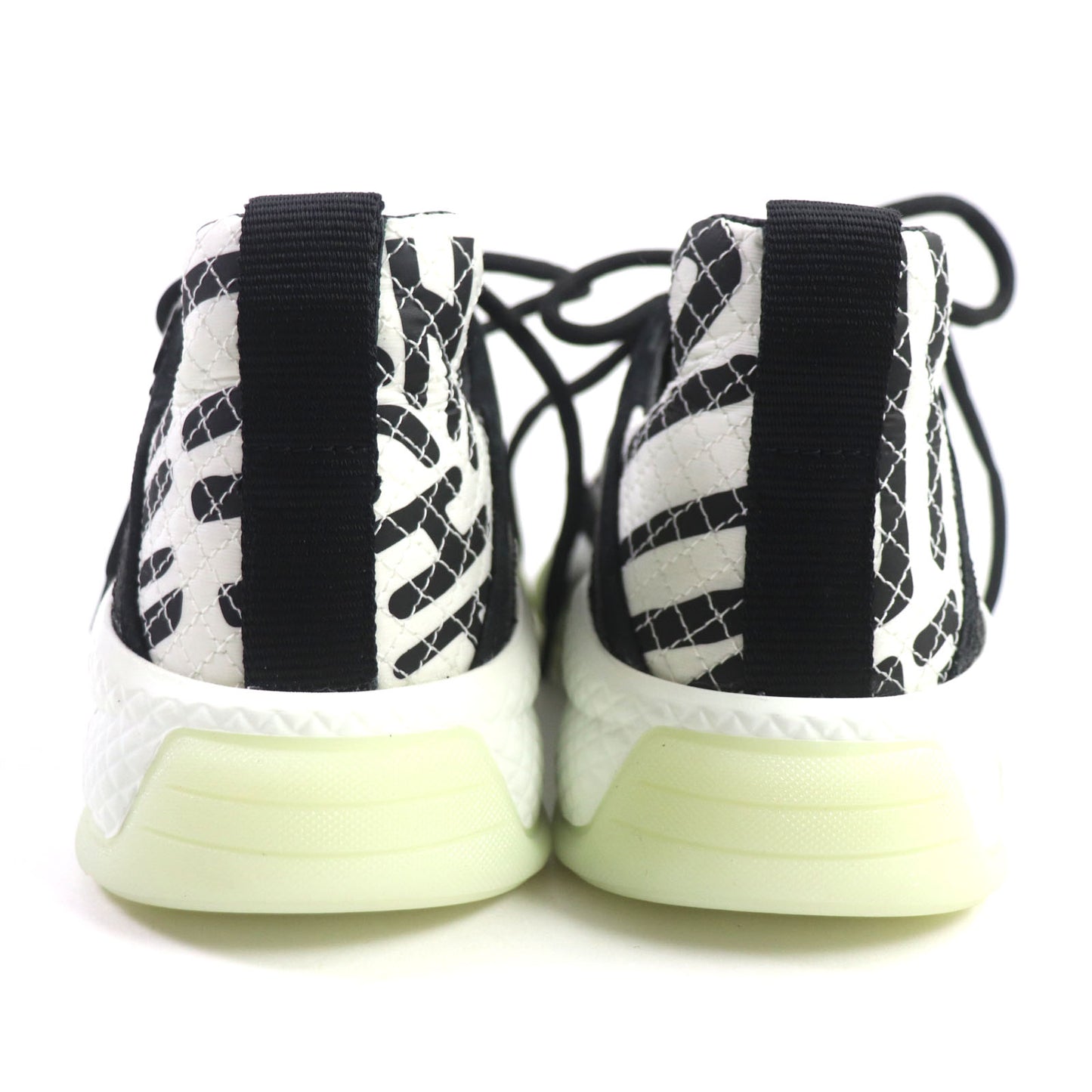 CHANEL sneakers 21N G38290 Main: suede, nylon Black White Graphic logo Matelasse Women 36 Used Authentic