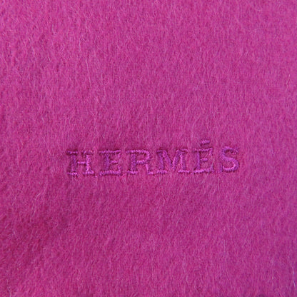 HERMES Scarf Main: 100% cashmere pink Women Used Authentic