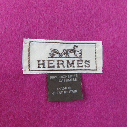 HERMES Scarf Main: 100% cashmere pink Women Used Authentic