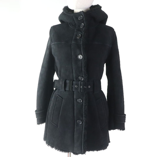 PRADA Mouton coat Mouton black 38