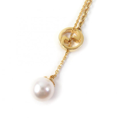 GUCCI Necklace 774689 Main: Gold-tone finish Metal parts: Glass pearl Gold white Gucci Blondie Pearl Drop Necklace