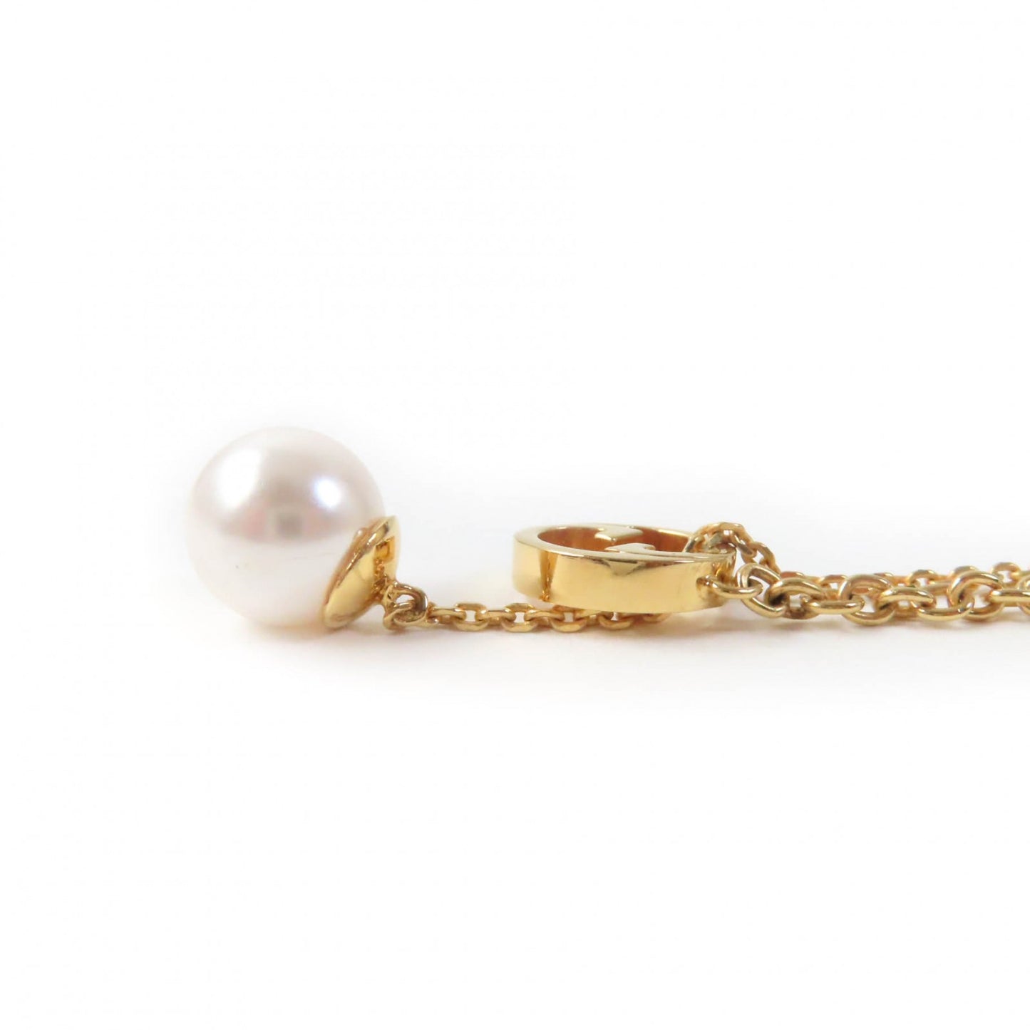 GUCCI Necklace 774689 Main: Gold-tone finish Metal parts: Glass pearl Gold white Gucci Blondie Pearl Drop Necklace