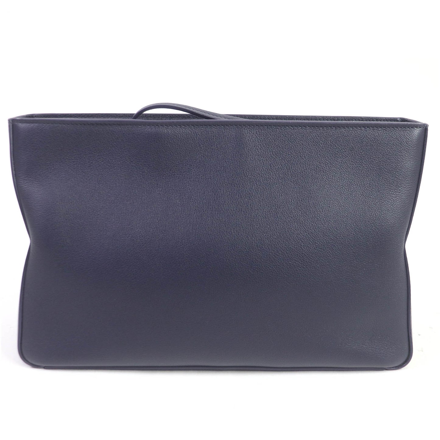 Salvatore Ferragamo Clutch bag 241445 Main: Leather Dark navy mens Used Authentic