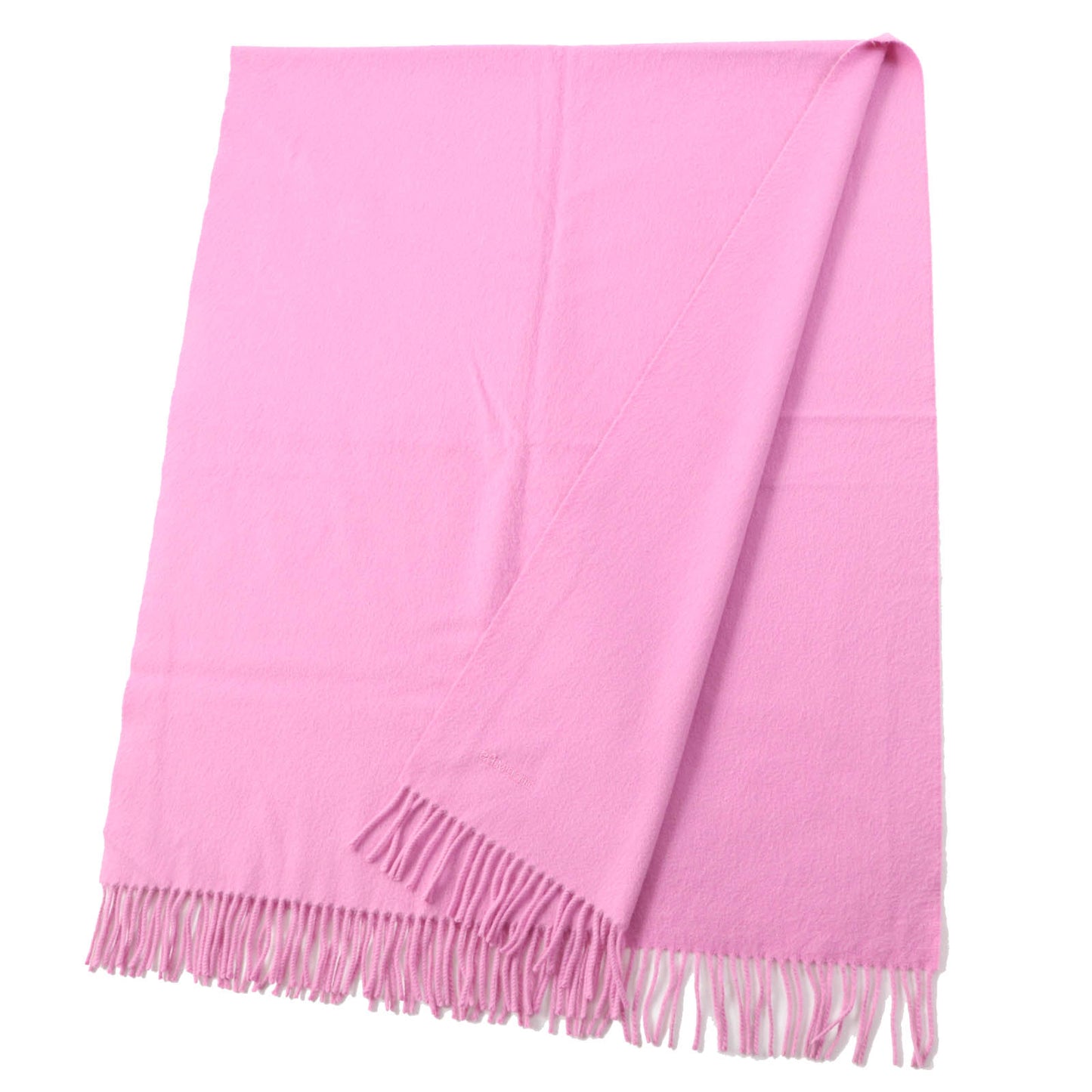 HERMES shawl Main: 100% cashmere pink Women Used Authentic