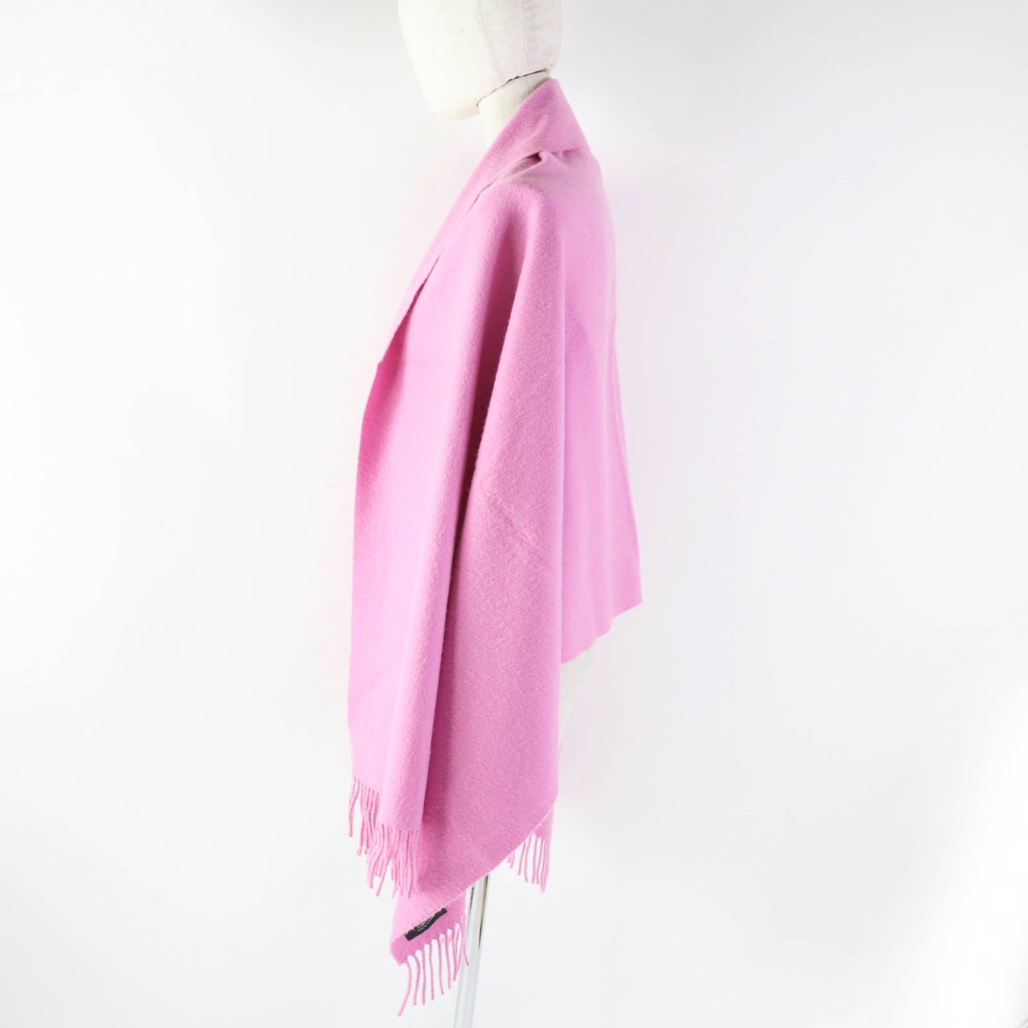 HERMES shawl Main: 100% cashmere pink Women Used Authentic