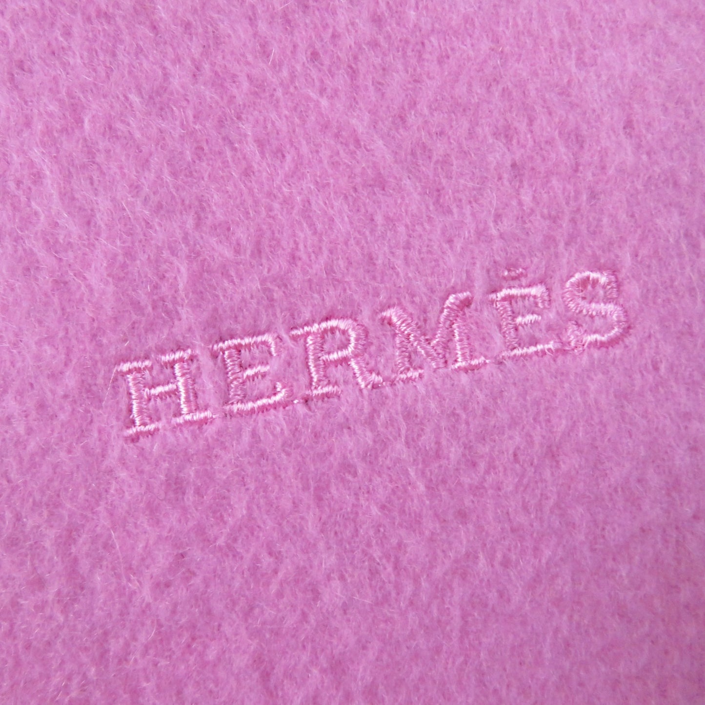 HERMES shawl Main: 100% cashmere pink Women Used Authentic