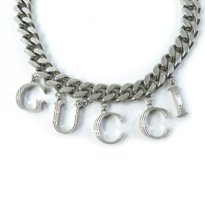 GUCCI Necklace 675769 Gold Plated Silver Interlocking Necklace